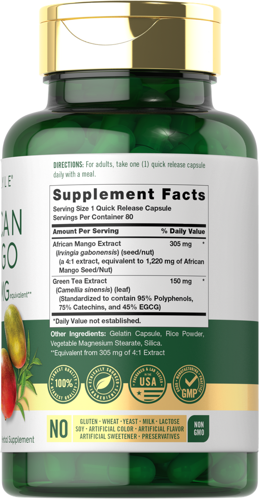 Mango Africano 1220mg | 80 Cápsulas