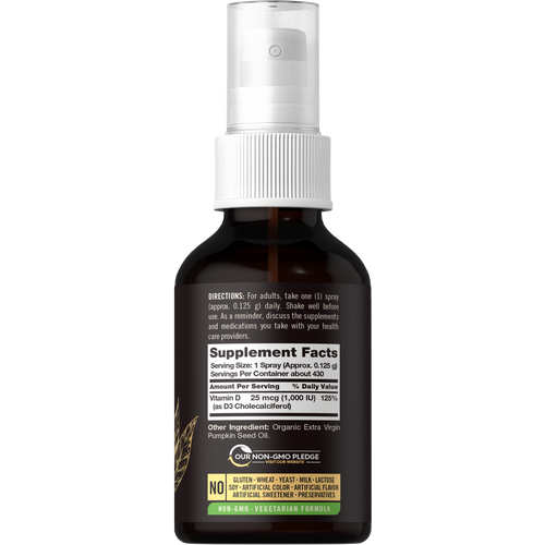 View 2 Vitamina D-3 1000IU | Spray Liquido 4oz