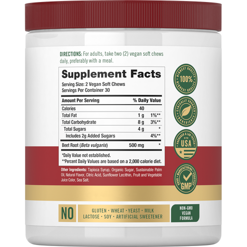 View 2 Beet Root Soft Chews | 60 Count