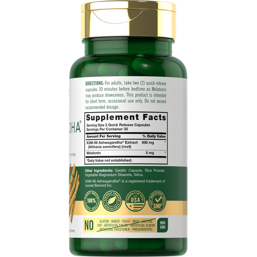 View 2 KSM-66 Ashwagandha 600mg por porção | 70 Cápsulas