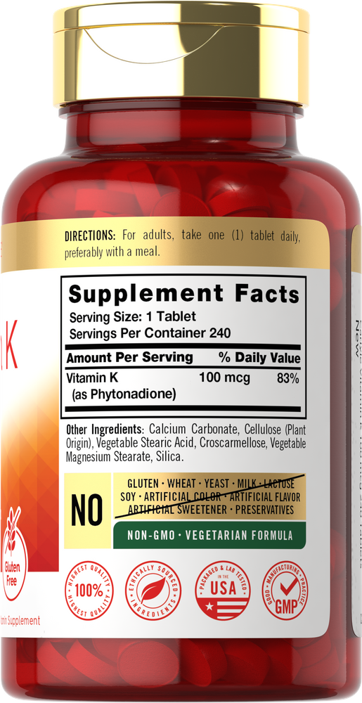 Vitamine K 100mcg | 240 Comprimés