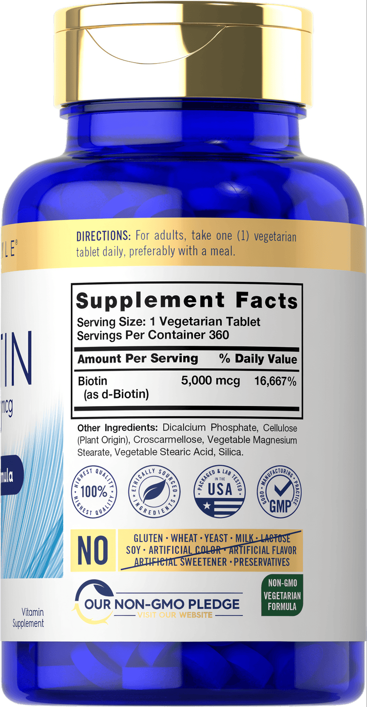 Biotin 5000mcg | 360 Tablets