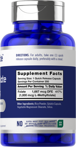 L-Methylfolate 1000mcg | 200 Capsules