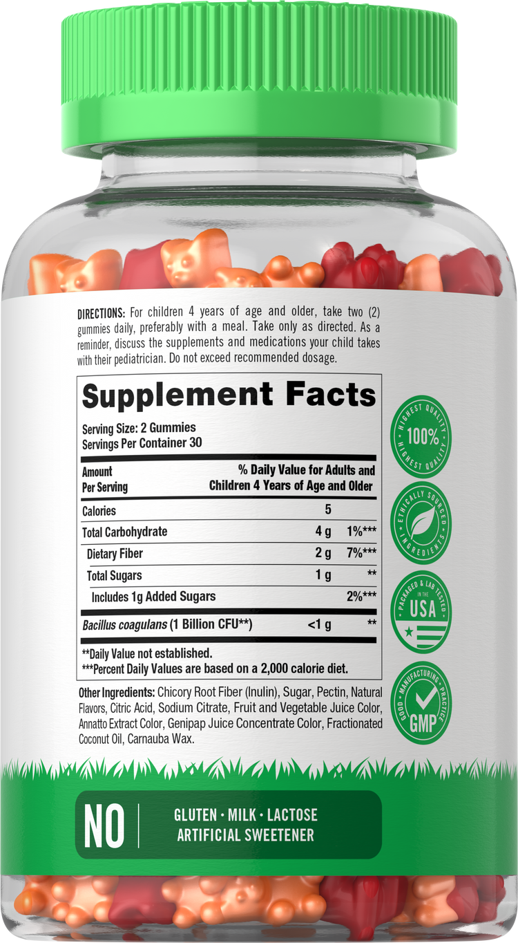 Kid's Probiotic Gummies | Cherry, Orange and Grape Flavor