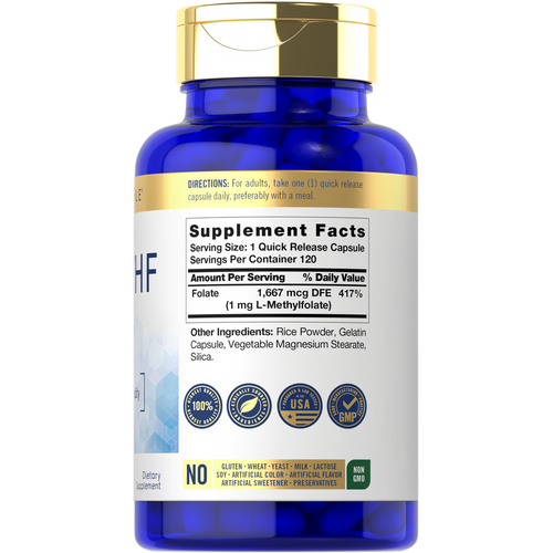 View 2 5-MTHF 1mg | 120 Capsules