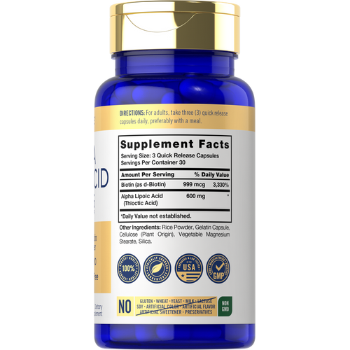 View 2 Alpha Lipoic Acid 600mg per serving | 90 Capsules