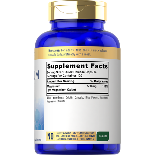 View 2 Magnesium Oxide 500mg | 120 Capsules