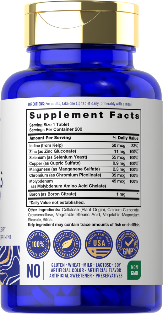 Trace Minerals | 200 Tablets