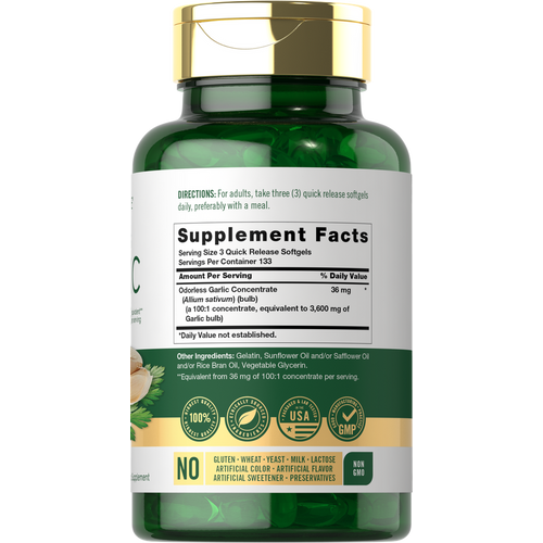 View 2 Odorless Garlic Extract | 400 Softgels