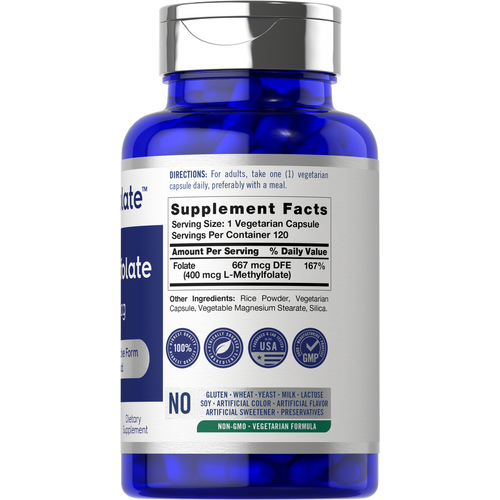 View 2 L-Methylfolate 400mcg | 120 Capsules