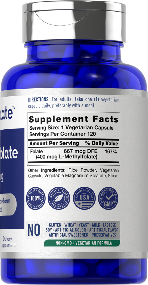 L-Methylfolate 400mcg | 120 Capsules