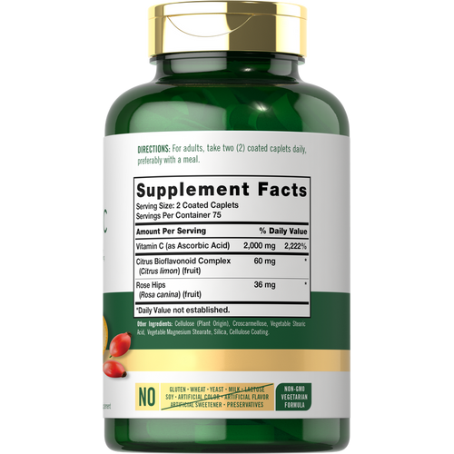 View 2 Vitamina C 2000mg per porzione con Cinorrodi & Bioflavonoidi | 150 Compresse