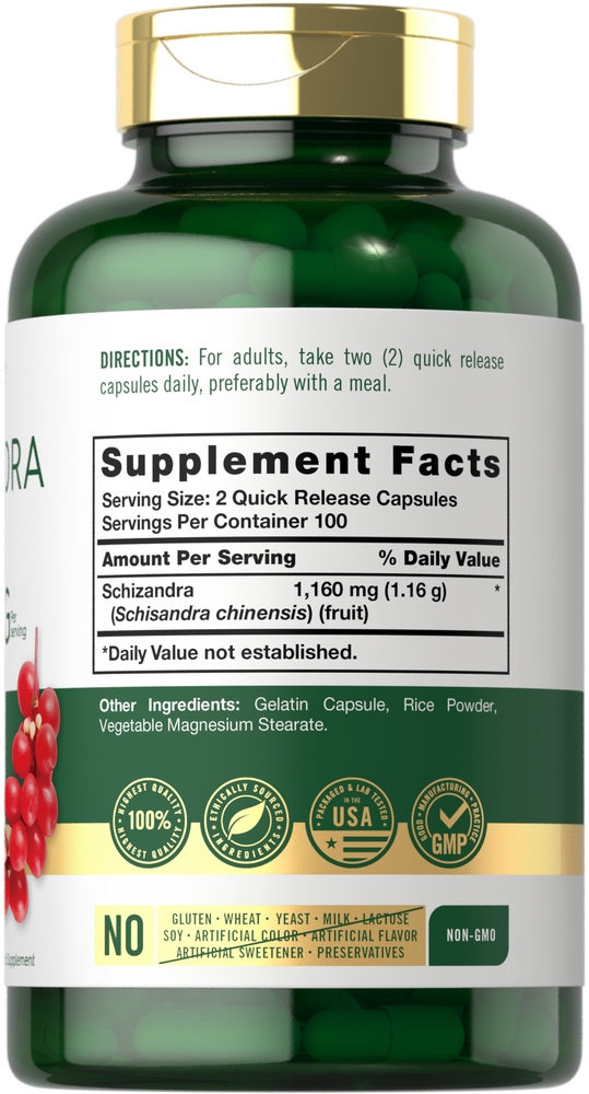 Schizandra Extract 1160mg | 200 Capsules