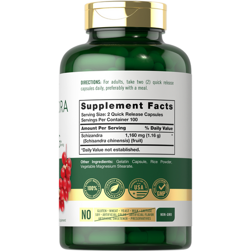 View 2 Schizandra Extract 1160mg per serving | 200 Capsules