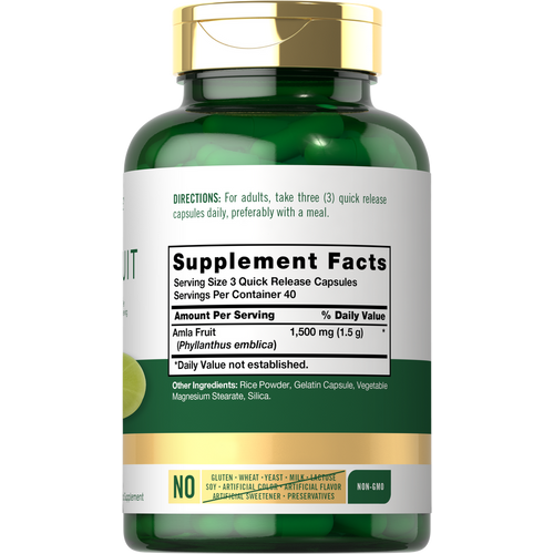 View 2 Fruta de Amla 1500mg por porción | 120 Cápsulas