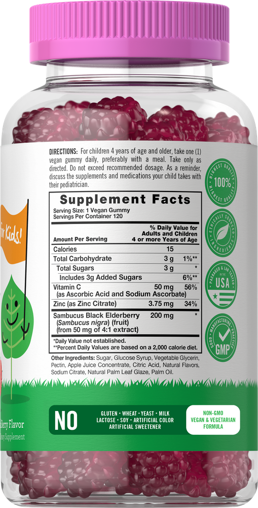 Elderberry Complex for Kids | 120 Gummies