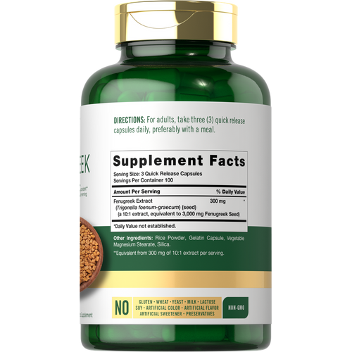 View 2 Fieno greco 3000 mg per dose | 300 Capsule