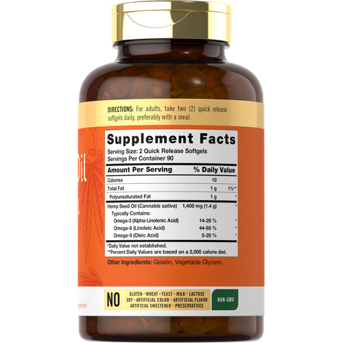 View 2 Hemp Oil 126000mg per serving | 180 Softgels
