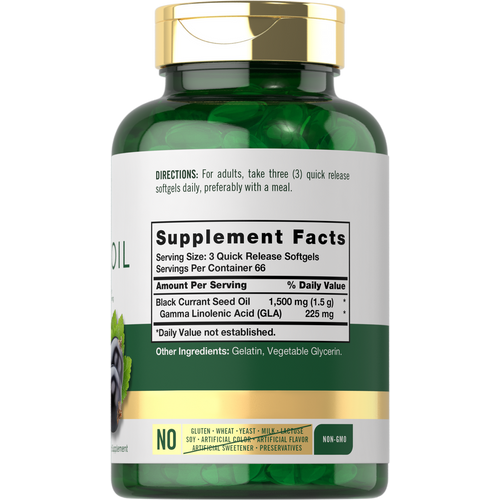 View 2 Aceite de Grosella Negra 1500 mg por porción | 200 Cápsulas Blandas