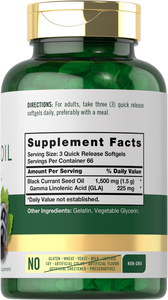 Black Currant Oil 1500mg | 200 Softgels