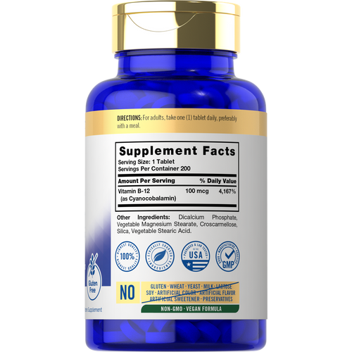 View 2 Vitamina B-12 100mcg | 200 Tabletas
