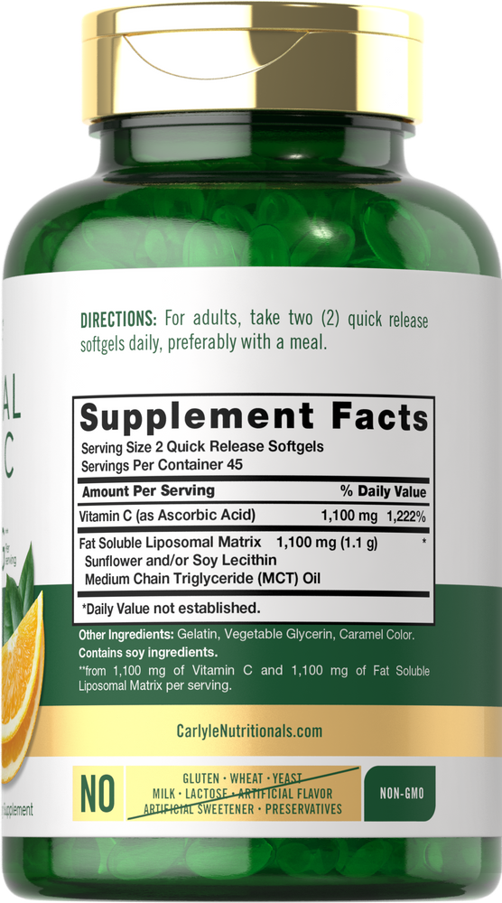 Liposomal Vitamin C 2200mg | 90 Softgels