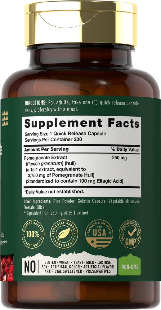 Pomegranate Extract 3750mg | 200 Capsules