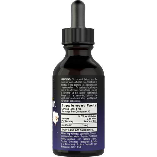 View 2 Melatonina per Bambini 1mg | 2oz Liquido