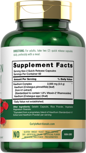 Hawthorn Berry Complex 2500mg | 120 Capsules