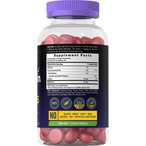 View 2 Melatonin 12mg per serving | 100 Gummies