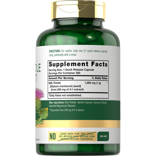 View 2 Extracto de Cardo Mariano | 300 Cápsulas