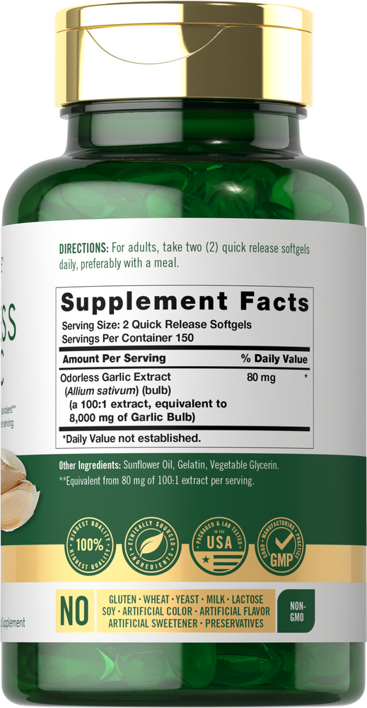 Odorless Garlic 8000mg | 300 Softgels