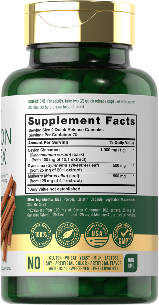 Ceylon Cinnamon Complex | 150 Capsules