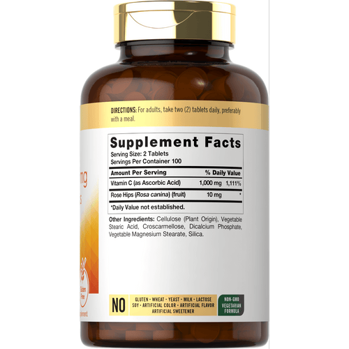 View 2 Vitamina C 500mg per porzione con Cinorrodo | 200 Compresse