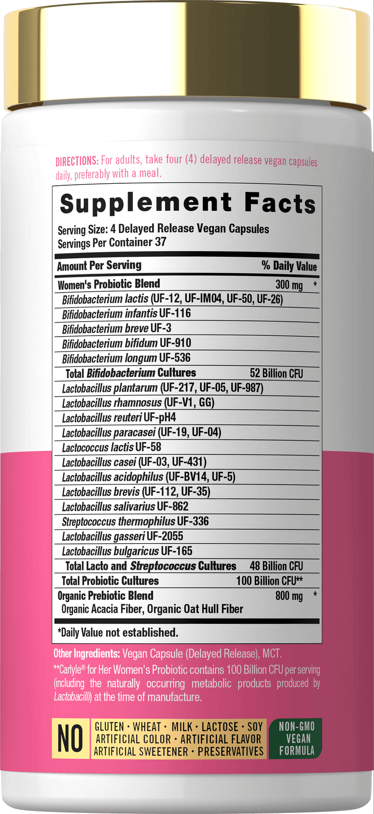 Women's Probiotic and Prebiotic Supplement | 100 Billion CFU