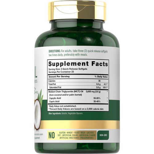 View 2 MCT Oil 3600mg per serving | 70 Softgels