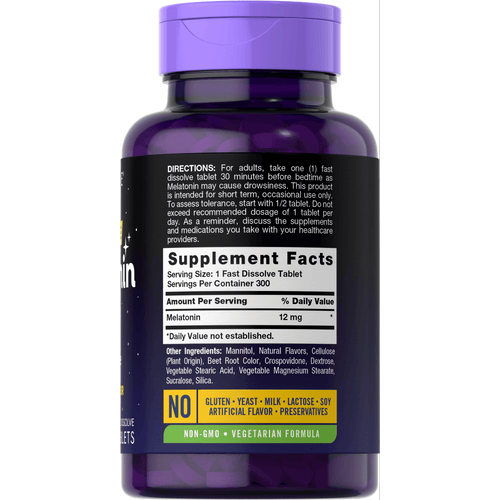 View 2 Melatonin 12mg | 300 Tablets