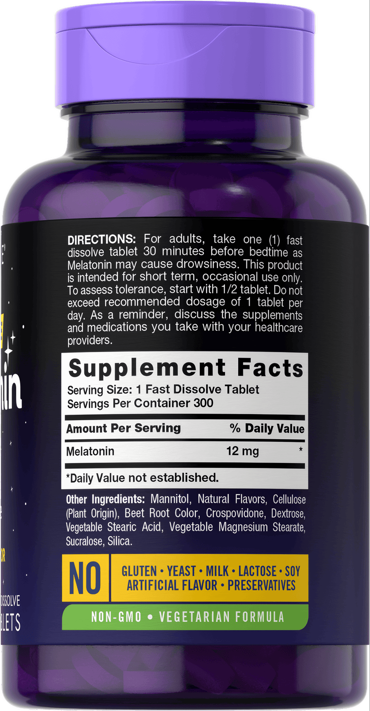 Melatonin 12mg | 300 Tablets