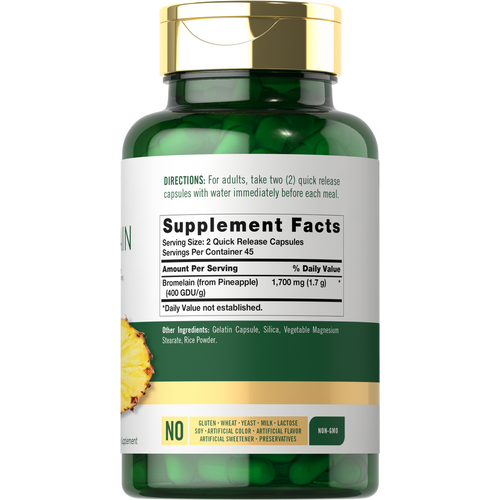 View 2 Bromelain 1700 mg per serving | 90 Capsules