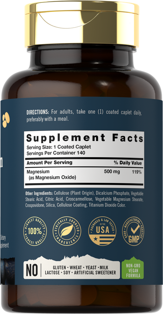 Magnésium 500mg par portion | 140 Comprimés