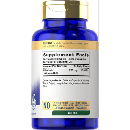 View 2 Vitamin B-2 200mg per serving | 150 Capsules