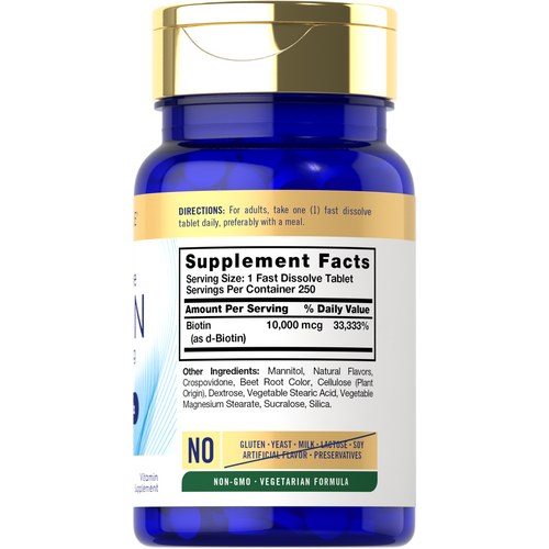 View 2 Biotin 10000mcg | 250 Tablets