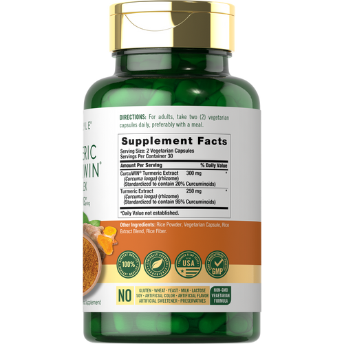 View 2 Turmeric 550mg per serving | 60 Capsules
