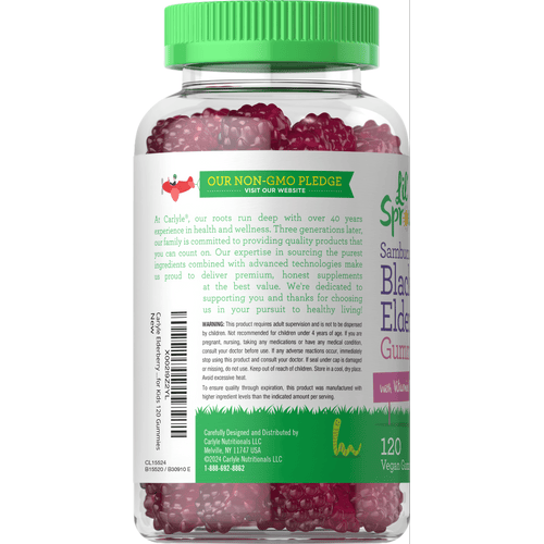View 3 Elderberry Complex for Kids | 120 Gummies