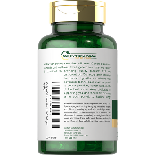 View 3 Odorless Garlic Extract | 400 Softgels