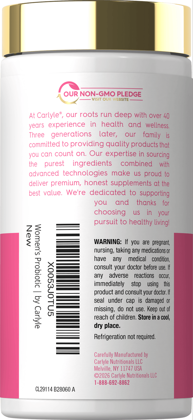 Women's Probiotic and Prebiotic Supplement | 100 Billion CFU