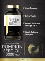 Load image into Gallery viewer, Pumpkin Seed Oil Cold Pressed 3000mg | 200 Softgels
