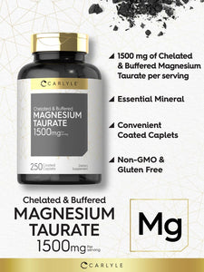 Magnesium Taurate 1500mg | 250 Caplets