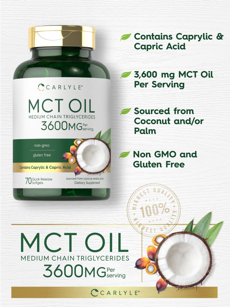 MCT Oil 3600mg | 70 Softgels
