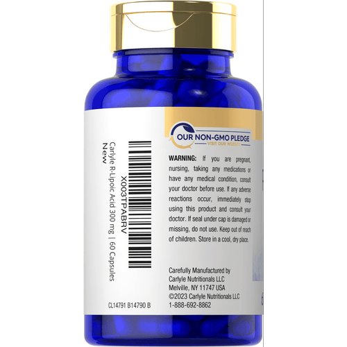 View 3 Ácido R-Lipoico 200mg por porción | 60 Cápsulas